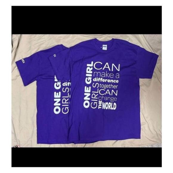 Gildan T-Shirt Unisex NWOT Set 2 Size M L Purple Girl Scout GSNETX Teamwork - Picture 1 of 4